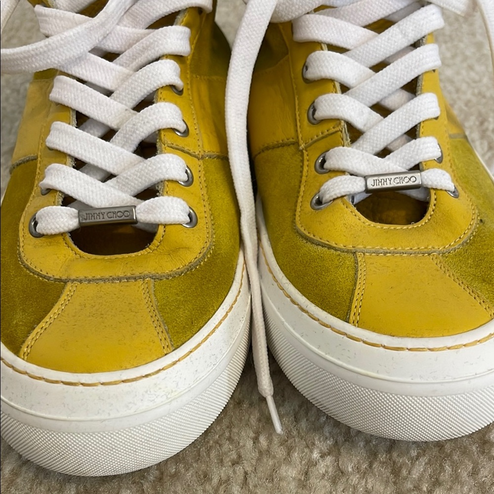 Jimmy Choo Mustard Yellow Sneakers